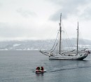 Sailing and skiing norwegian fiords
